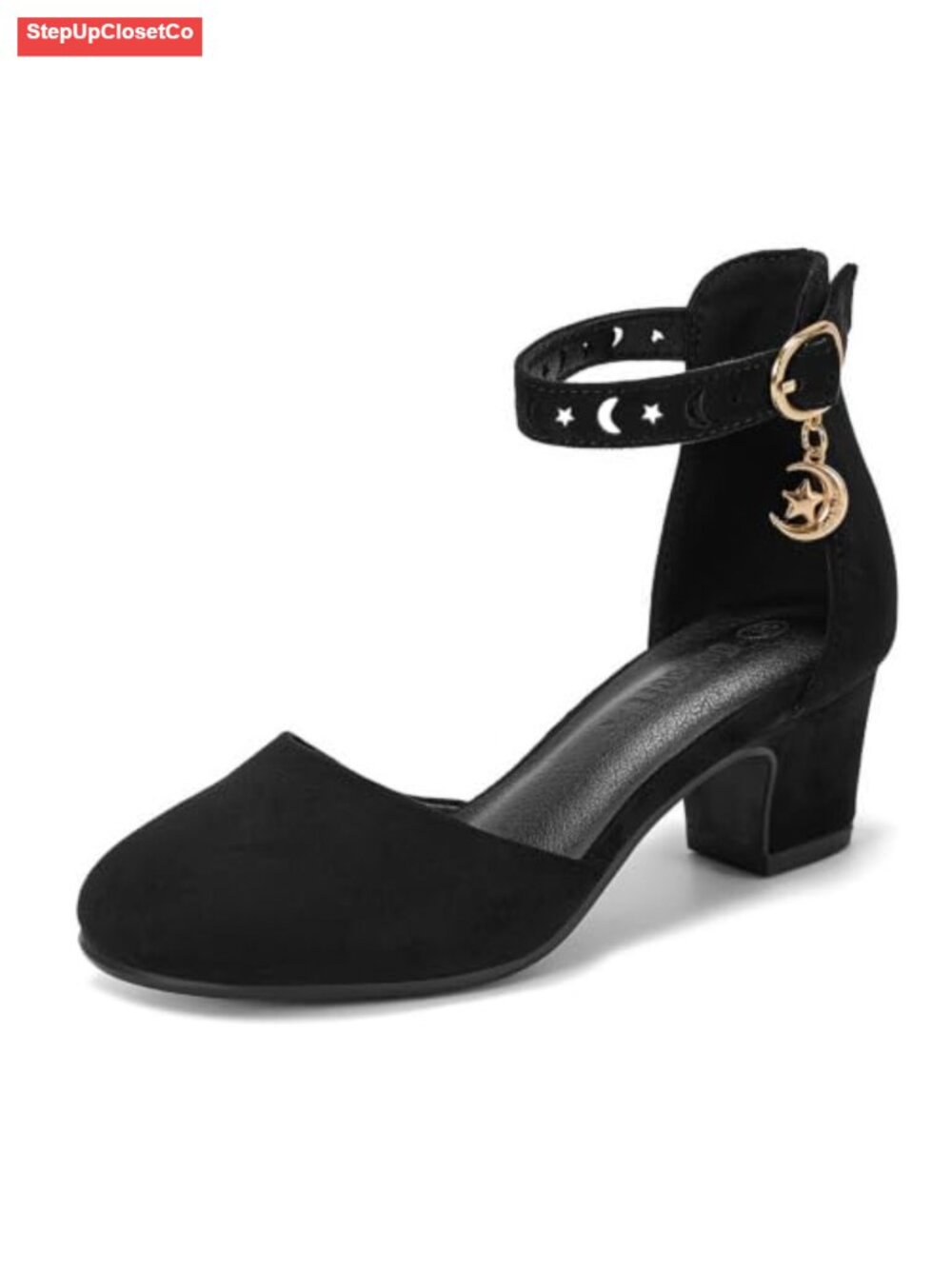 Girls Dress Shoes Ankle Strap Mary Jane Closed Round Toe Pumps